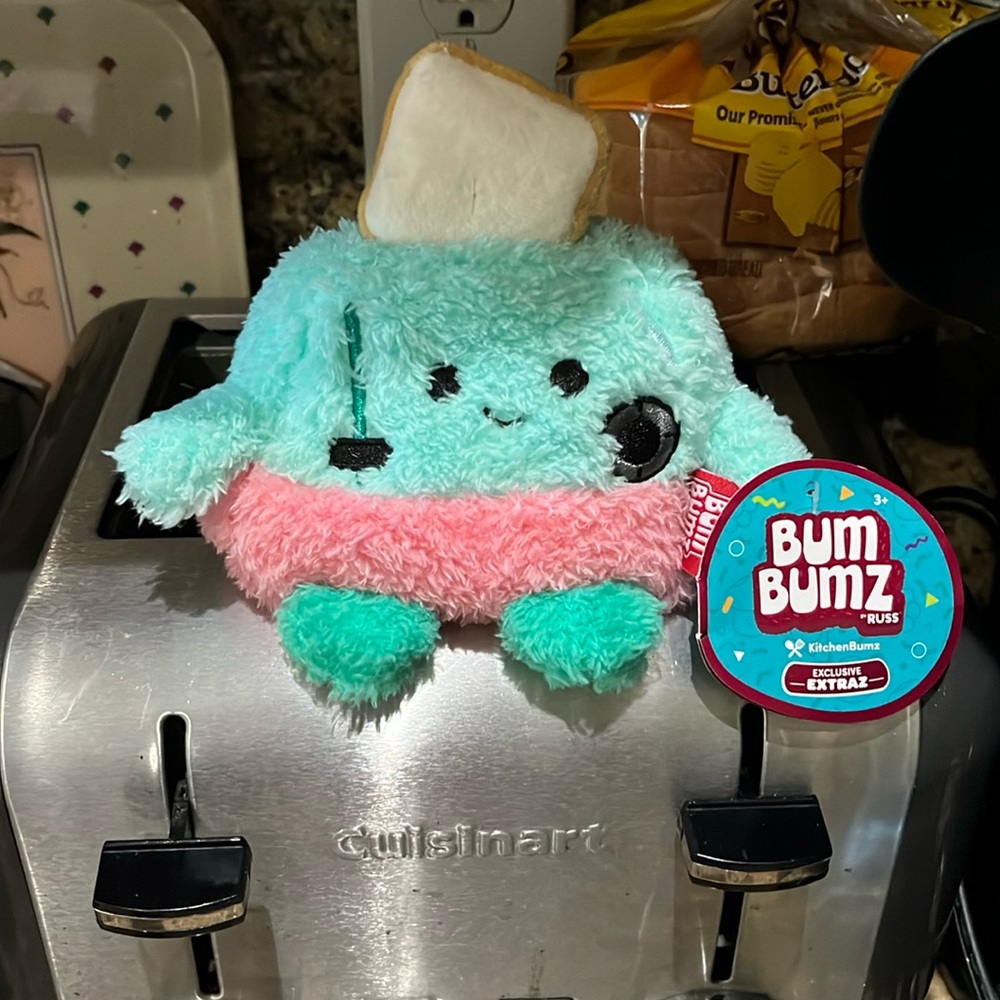 🍞 Bum Bumz Tilly the Toaster - Famous BumBumz & HTF! NWT Removeable Bread!